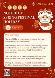 EVERGREEN Holiday Notice