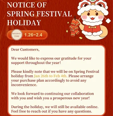 EVERGREEN Holiday Notice